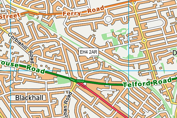 EH4 2AR map - OS VectorMap District (Ordnance Survey)