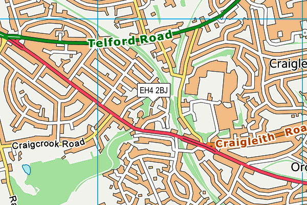 EH4 2BJ map - OS VectorMap District (Ordnance Survey)