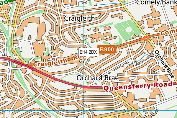 EH4 2DX map - OS VectorMap District (Ordnance Survey)