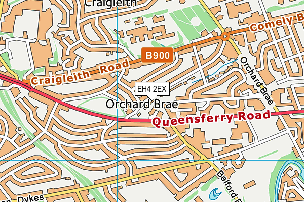 EH4 2EX map - OS VectorMap District (Ordnance Survey)