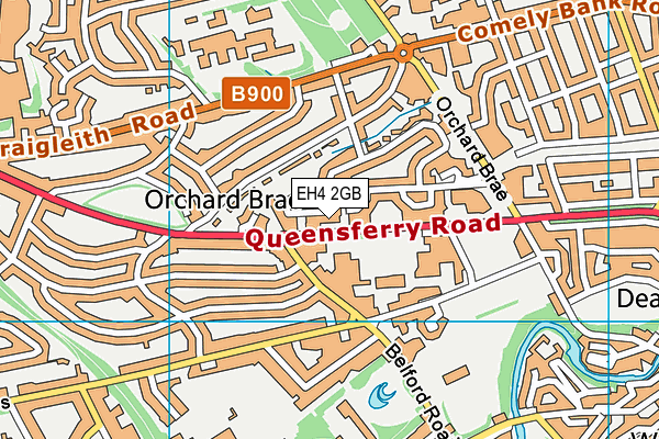 EH4 2GB map - OS VectorMap District (Ordnance Survey)