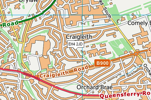 EH4 2JD map - OS VectorMap District (Ordnance Survey)