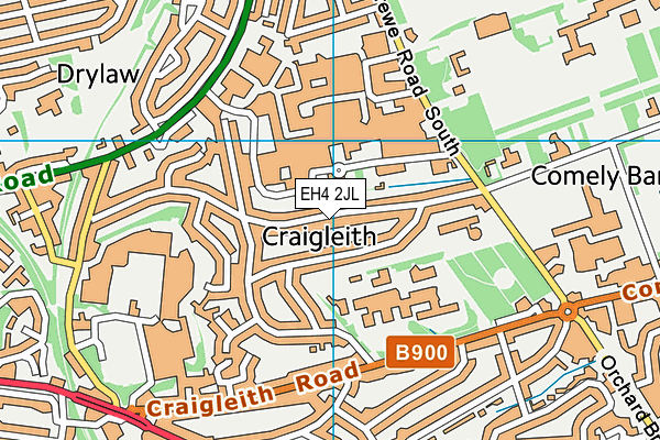 EH4 2JL map - OS VectorMap District (Ordnance Survey)