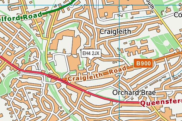 EH4 2JX map - OS VectorMap District (Ordnance Survey)