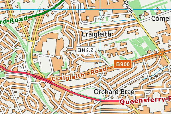 EH4 2JZ map - OS VectorMap District (Ordnance Survey)