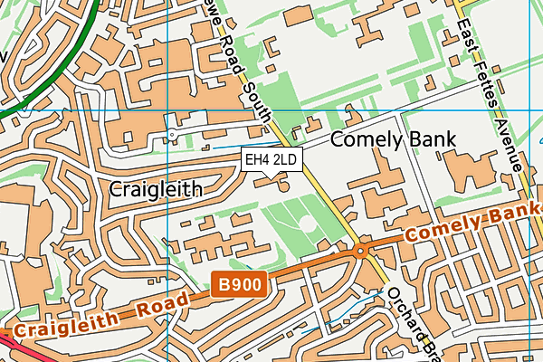 EH4 2LD map - OS VectorMap District (Ordnance Survey)