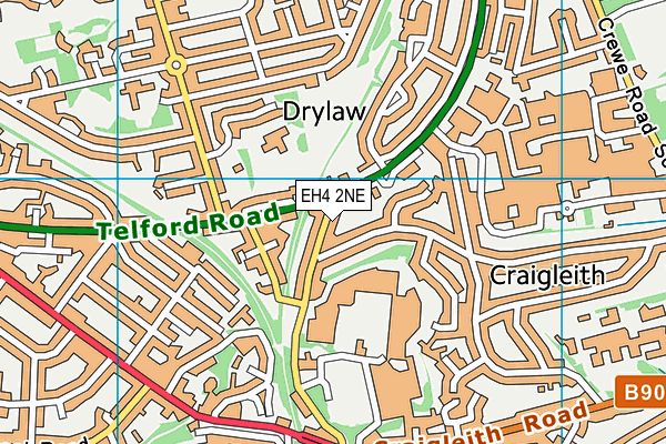 EH4 2NE map - OS VectorMap District (Ordnance Survey)