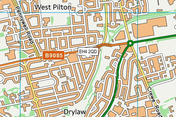EH4 2QD map - OS VectorMap District (Ordnance Survey)