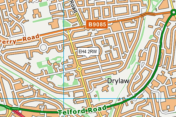 EH4 2RW map - OS VectorMap District (Ordnance Survey)