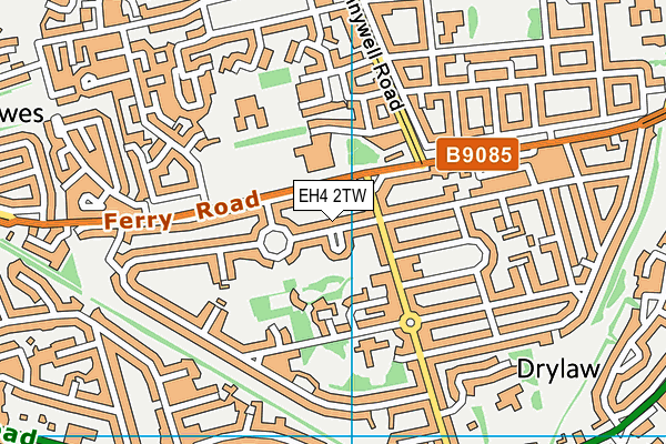 EH4 2TW map - OS VectorMap District (Ordnance Survey)