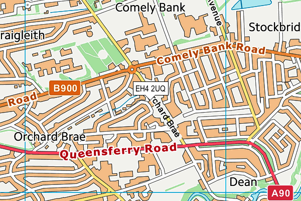 EH4 2UQ map - OS VectorMap District (Ordnance Survey)