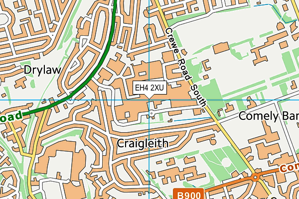 EH4 2XU map - OS VectorMap District (Ordnance Survey)