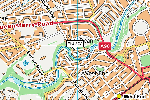 EH4 3AY map - OS VectorMap District (Ordnance Survey)