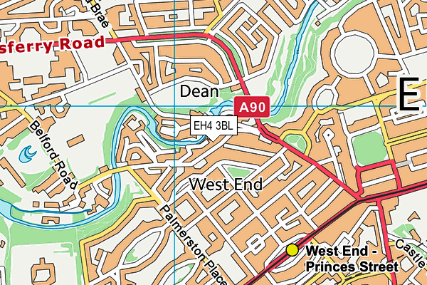 EH4 3BL map - OS VectorMap District (Ordnance Survey)