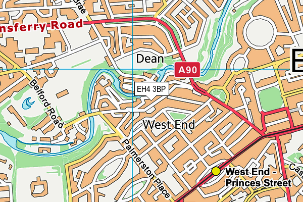 EH4 3BP map - OS VectorMap District (Ordnance Survey)