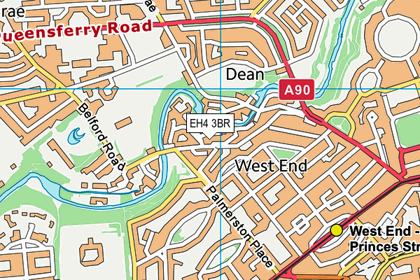 EH4 3BR map - OS VectorMap District (Ordnance Survey)