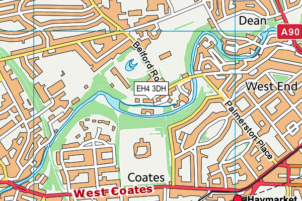 EH4 3DH map - OS VectorMap District (Ordnance Survey)