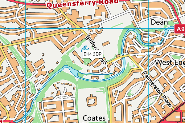 EH4 3DP map - OS VectorMap District (Ordnance Survey)