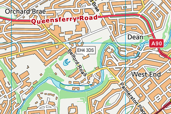 EH4 3DS map - OS VectorMap District (Ordnance Survey)
