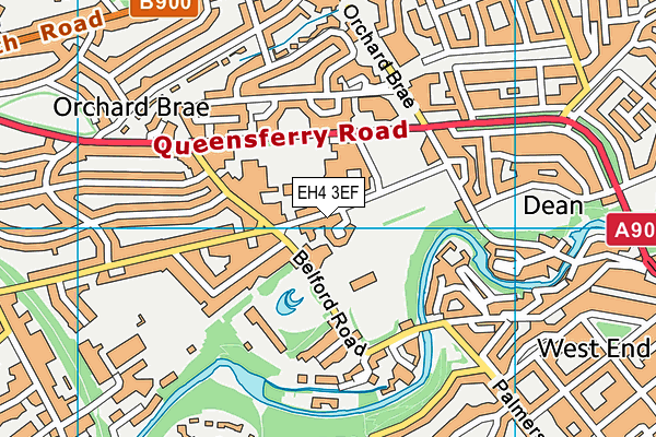 EH4 3EF map - OS VectorMap District (Ordnance Survey)