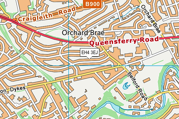 EH4 3EJ map - OS VectorMap District (Ordnance Survey)