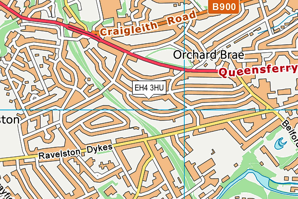 EH4 3HU map - OS VectorMap District (Ordnance Survey)