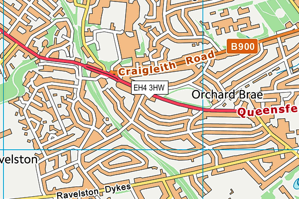 EH4 3HW map - OS VectorMap District (Ordnance Survey)