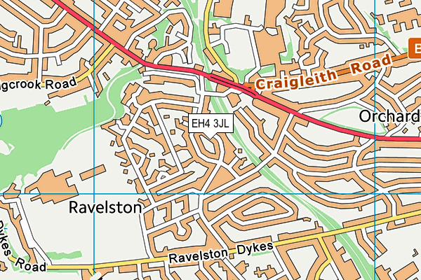 EH4 3JL map - OS VectorMap District (Ordnance Survey)