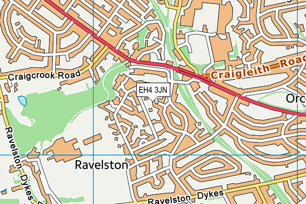 EH4 3JN map - OS VectorMap District (Ordnance Survey)