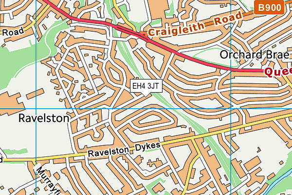 EH4 3JT map - OS VectorMap District (Ordnance Survey)