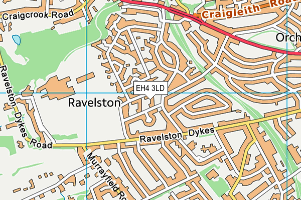 EH4 3LD map - OS VectorMap District (Ordnance Survey)