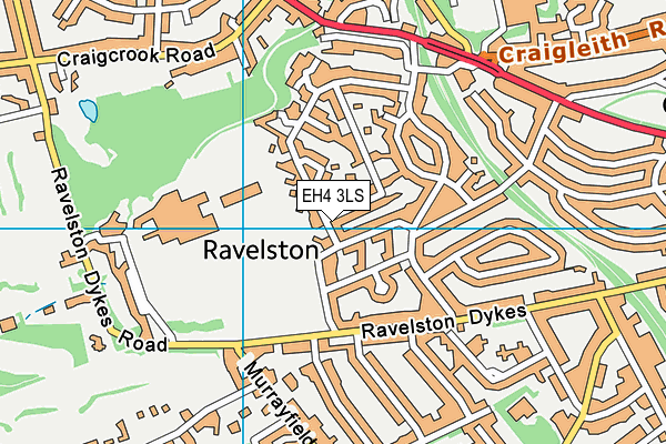 EH4 3LS map - OS VectorMap District (Ordnance Survey)