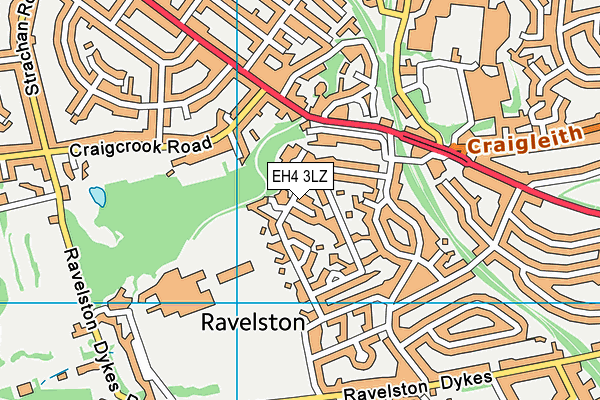 EH4 3LZ map - OS VectorMap District (Ordnance Survey)