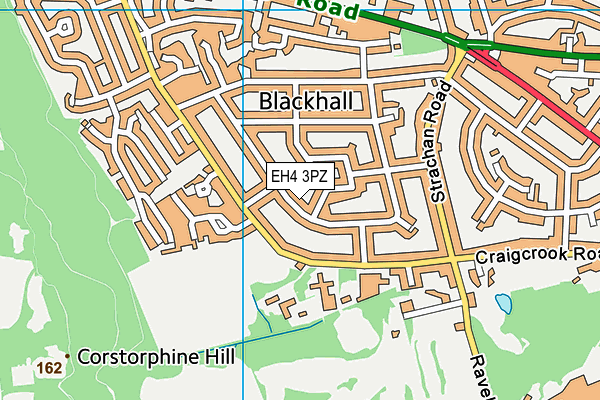 EH4 3PZ map - OS VectorMap District (Ordnance Survey)