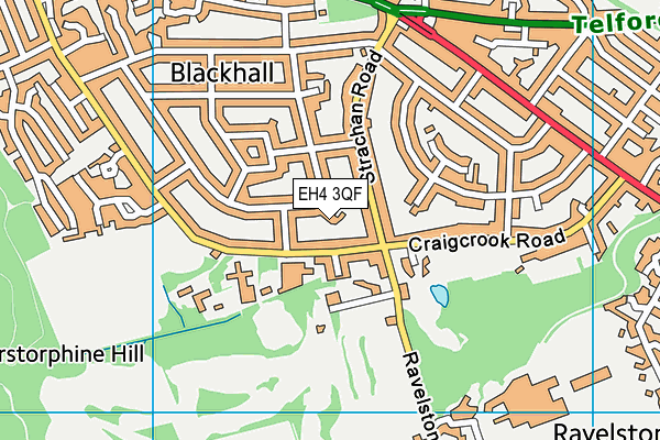 EH4 3QF map - OS VectorMap District (Ordnance Survey)