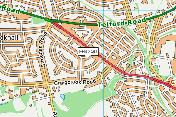 EH4 3QU map - OS VectorMap District (Ordnance Survey)