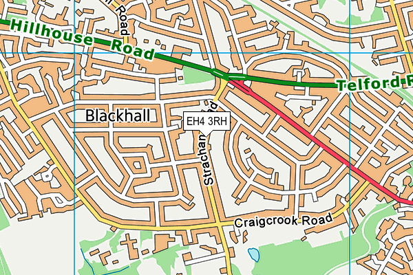 EH4 3RH map - OS VectorMap District (Ordnance Survey)