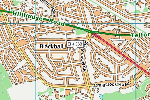 EH4 3SB map - OS VectorMap District (Ordnance Survey)