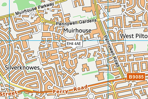 EH4 4AE map - OS VectorMap District (Ordnance Survey)