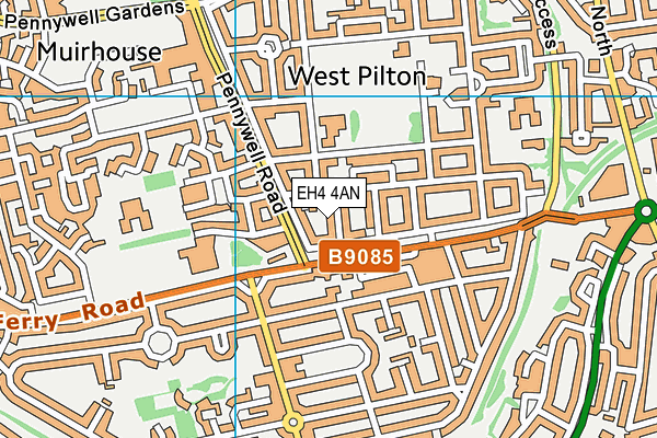 EH4 4AN map - OS VectorMap District (Ordnance Survey)