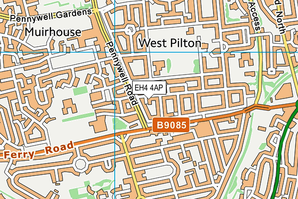 EH4 4AP map - OS VectorMap District (Ordnance Survey)