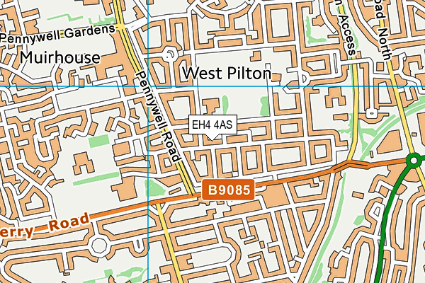 EH4 4AS map - OS VectorMap District (Ordnance Survey)