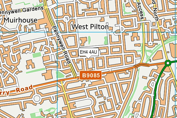 EH4 4AU map - OS VectorMap District (Ordnance Survey)