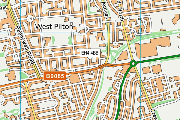 EH4 4BB map - OS VectorMap District (Ordnance Survey)