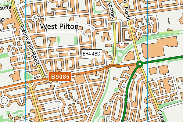 EH4 4BD map - OS VectorMap District (Ordnance Survey)