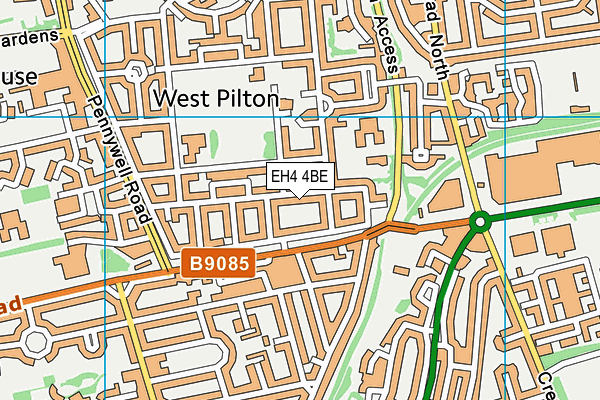 EH4 4BE map - OS VectorMap District (Ordnance Survey)