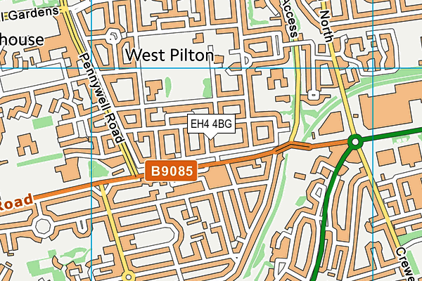 EH4 4BG map - OS VectorMap District (Ordnance Survey)