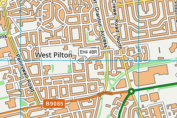 EH4 4BR map - OS VectorMap District (Ordnance Survey)