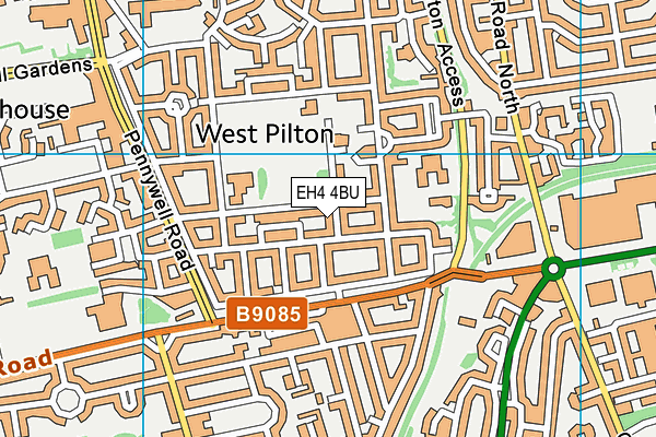 EH4 4BU map - OS VectorMap District (Ordnance Survey)