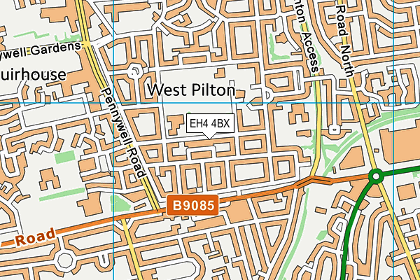 EH4 4BX map - OS VectorMap District (Ordnance Survey)